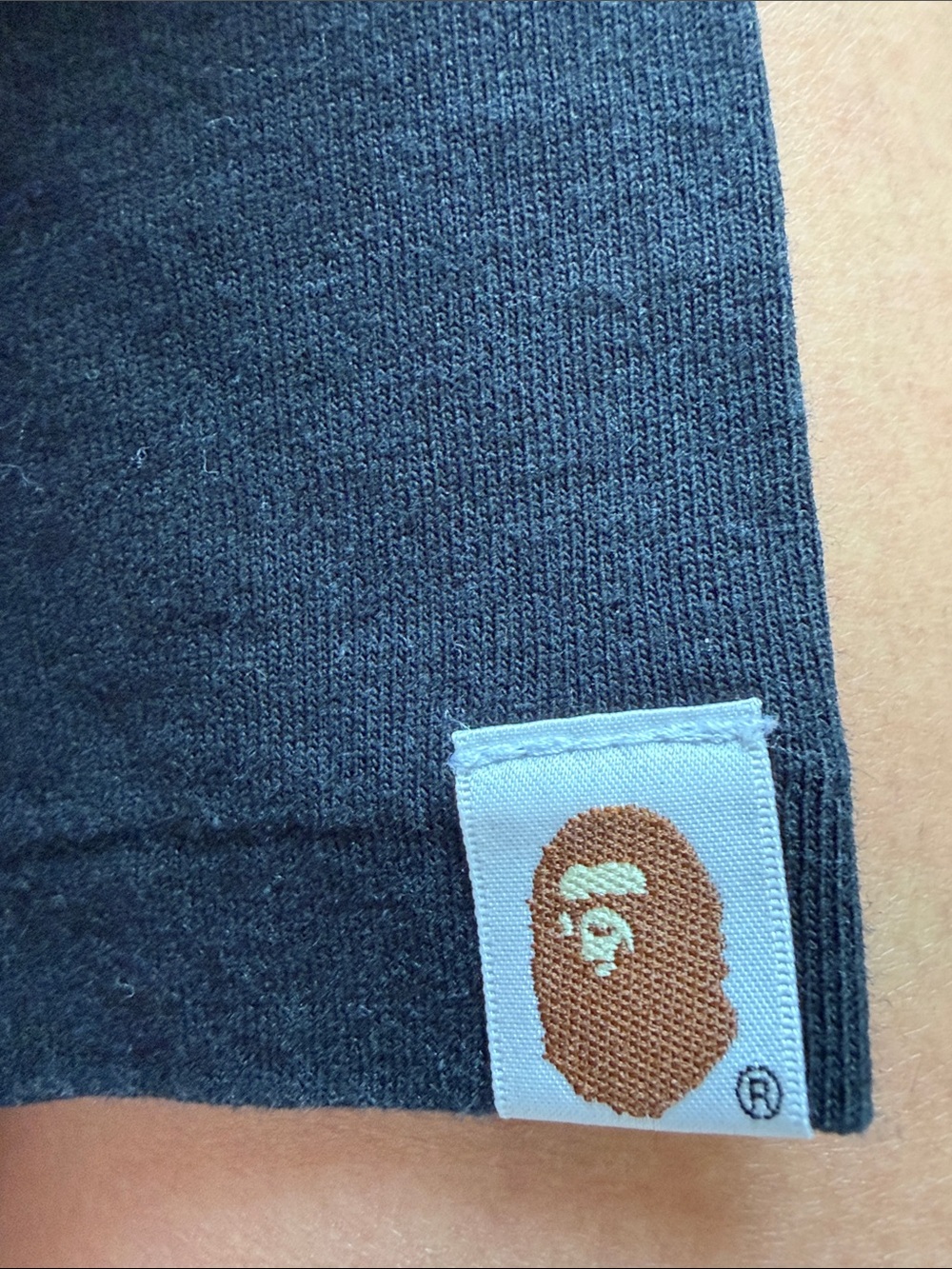 A Bathing Ape ,Bape Black Tee with Pink & Blue Camo Ape Head Graphic - Picture 5 of 5